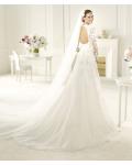 Honorable A-line Long Sleeve Beading Lace Hand Made Flowers Sweep/Brush Train Tulle Wedding Dresses