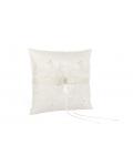 Ivory Wedding Ring Pillow With Exquisite Folwer Embroider 21*21CM