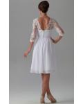 Zipper V-neck Lace Knee-length Natural Bridesmaid Dresses