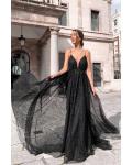  Shiny A-line Deep V-neck Sleeveless Sequins Floor-length Long Prom Dress