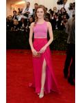 Emma Stone 2014 Met Ball Red Carpet Two Piece Split Chiffon Prom Dress 