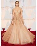 Luxious Sparkly Beading A-line V-neck Sleeveless Floor Length Prom Dress