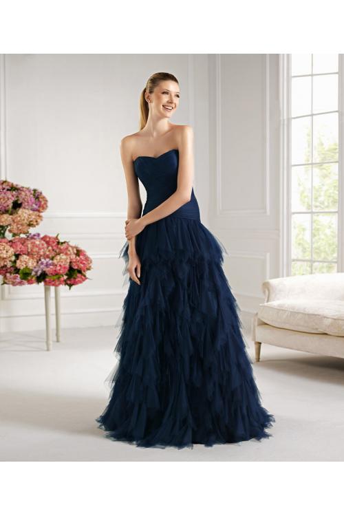 Charming A-line Sweetheart Ruching Floor-length Tulle Cocktail Dresses