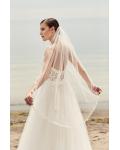 Beautiful Lace Hemline Ivory Tulle Bridal Wedding Veil Single Layer
