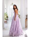  A-line Sweetheart Sleeveless Split Floor-length Lilac Lace Long Prom Dresses