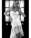 Charming Sheath/Column Sweetheart Beading&Sequins Lace Short/Mini Lace Wedding Dresses 