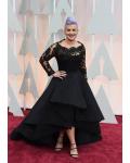 kelly osbourne academy awards 2017 black high low red carpet prom gown 