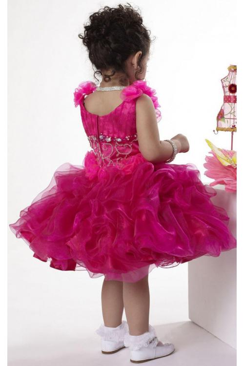 Sleeveless Natural Knee-length Shoulder Straps Ball Gown Flower Girl Dresses
