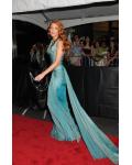 Blake Lively Best Dressed Party Long Tight Chiffon Prom Dress with Beading 