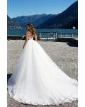 Spaghetti Straps Long Princess White Tulle Wedding Dress