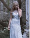 Illusion Neck Sleeveless A-line Lace Pattern Wedding Dress 