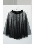 Two Piece Deep V-neck Sleeveless Satin Mini Short Little Black Dresses with Pearl Detailing Underskirt